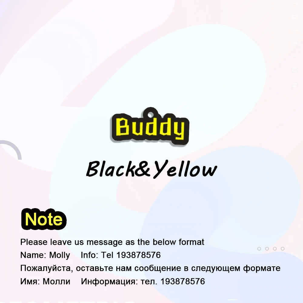 Personalized Dog Tag Handmade Acrylic Pet ID Tag for Dogs Puppies Colorful Name Tags for Cats Kitten Pendent Collar Accessories