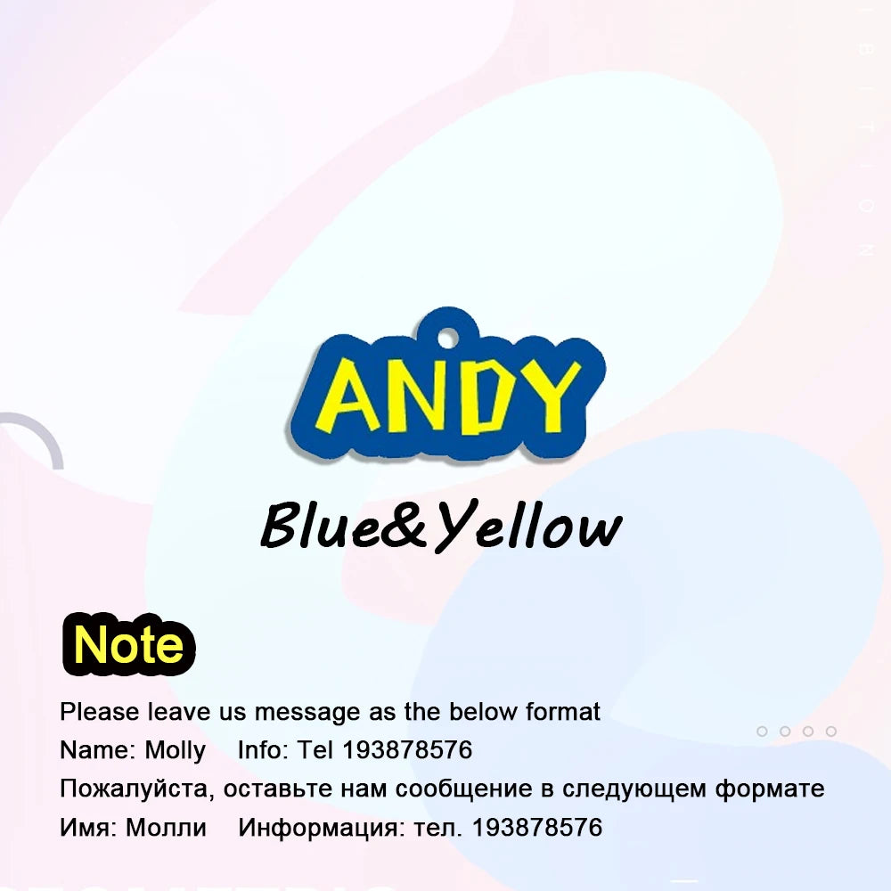 Personalized Dog Tag Handmade Acrylic Pet ID Tag for Dogs Puppies Colorful Name Tags for Cats Kitten Pendent Collar Accessories