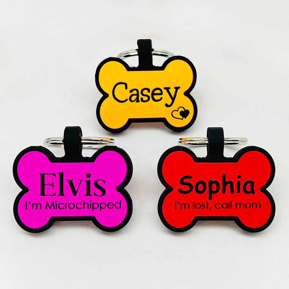 Pet Anti-lost ID Tag Personalized Dog Collar Tag Engraved Name Phone Number Custom Pendant Puppy Collars Accessories