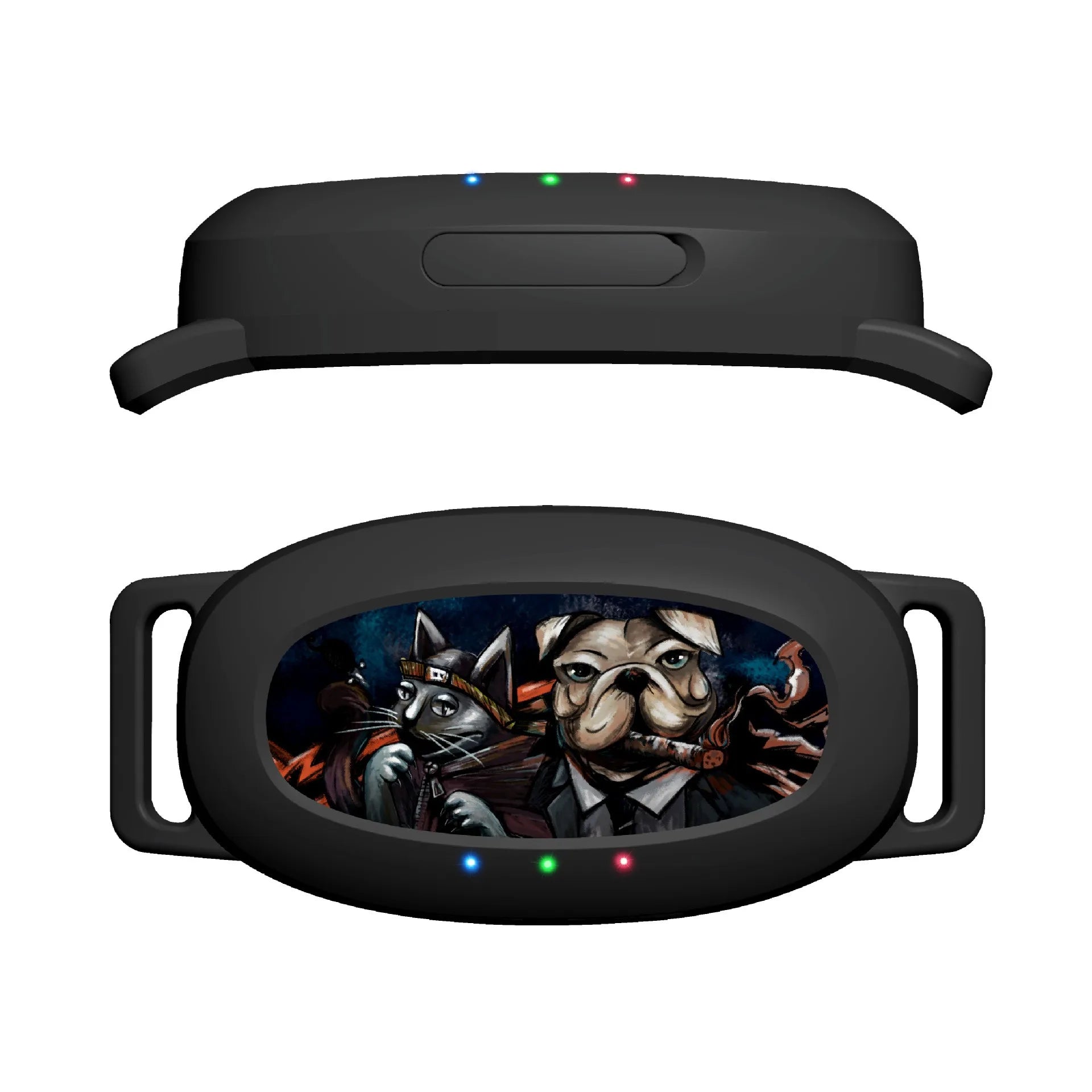 Real-time GPS pet tracker collar for dogs and cats.
Waterproof, long battery, with anti-lost geo-fence.