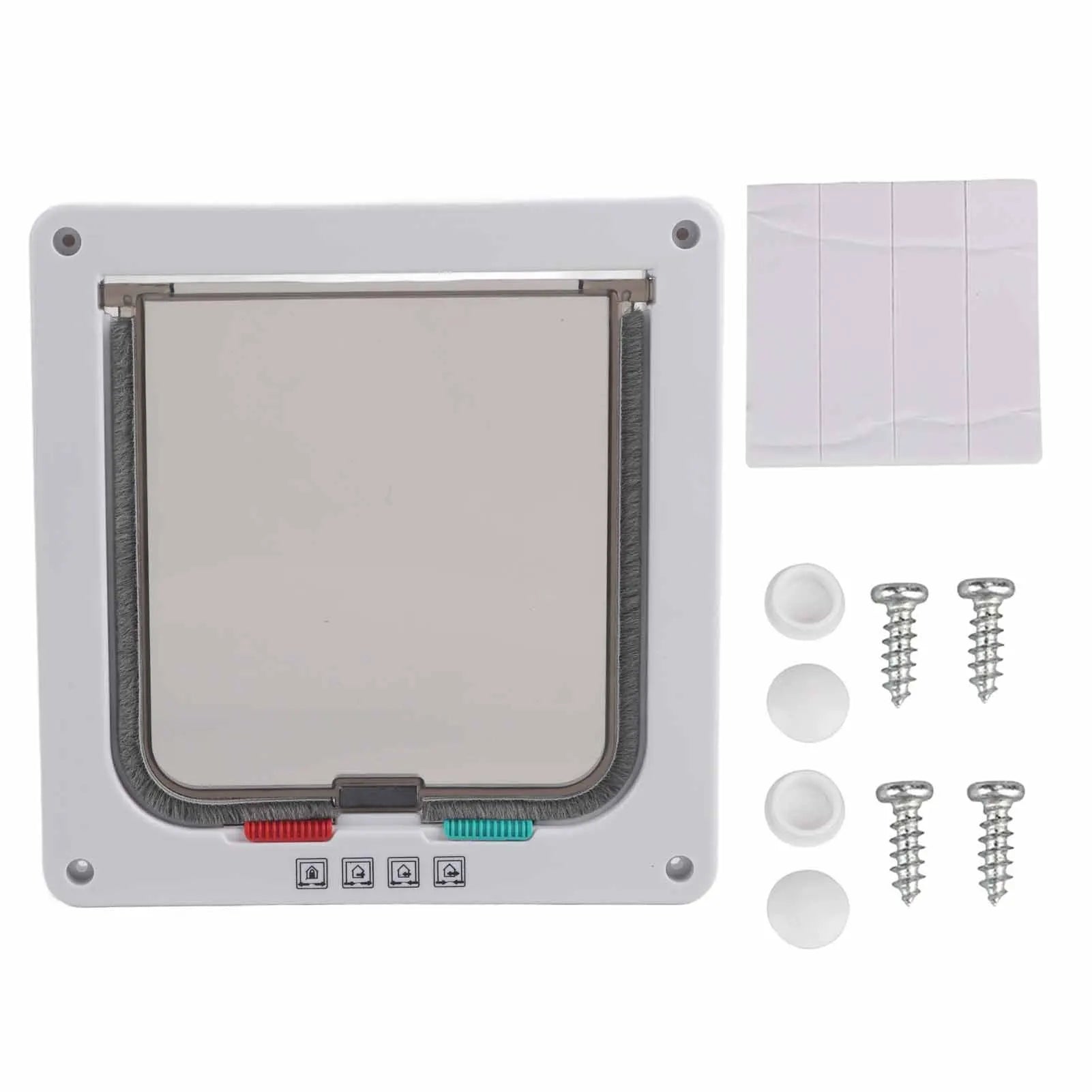 Pet Cat Small Dog Flap Door Plastic 4 Way Lockable Cat Kitten Gate Door For Pet Care Pet Supplies