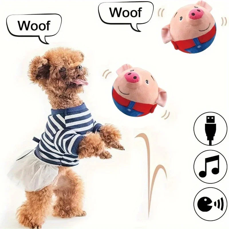 Smart Self-moving Cat Dog Pet Toy Electric Automatic Plush Bouncing Toys Interactive Toys Kitten Puppy Toys for Indoor Playing
