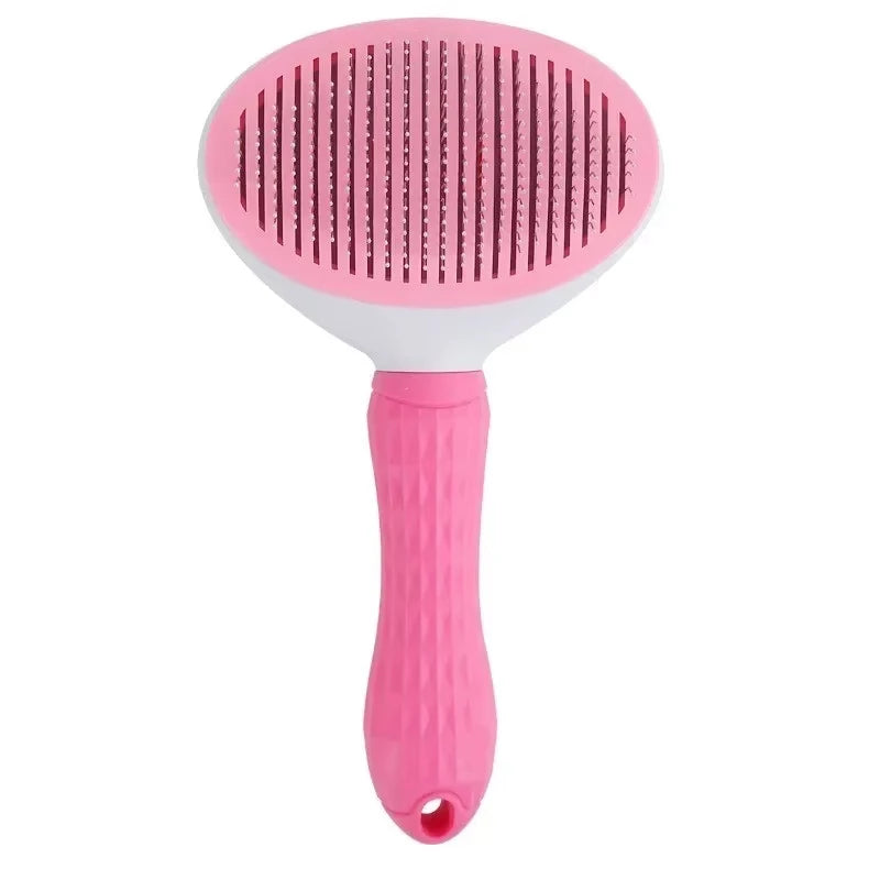 Dog Grooming Brush with Easy Clean Button, Pet Massage Comb for Effective Detangling and Hair Removal, Suitable for Dogs