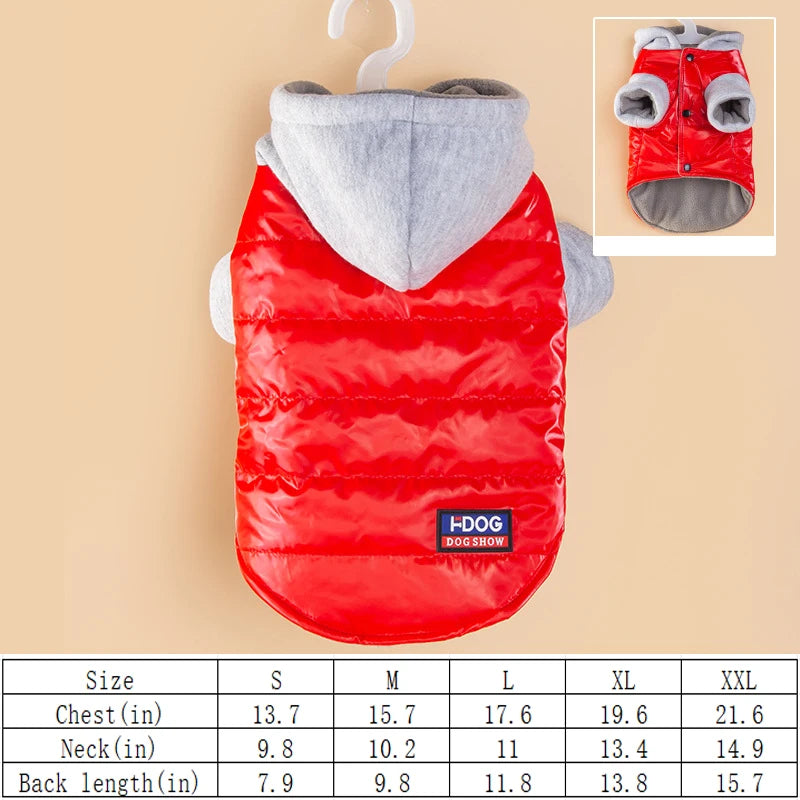 Pet cat and dog clothes, autumn and winter clothing, cold-proof and warm hooded two-legged hooded clothes, pet supplies