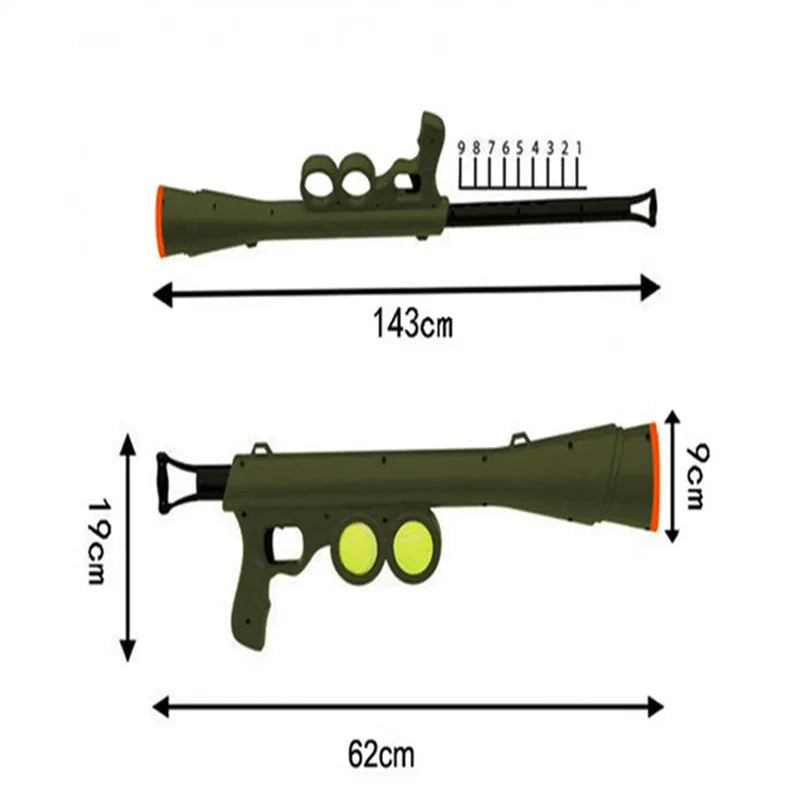 Pet Dog Tennis Training  Shooting Gun Supplies Launcher Outdoor Relieve Boredom Interactive Puzzle Toy Pet Toy Pet Training New