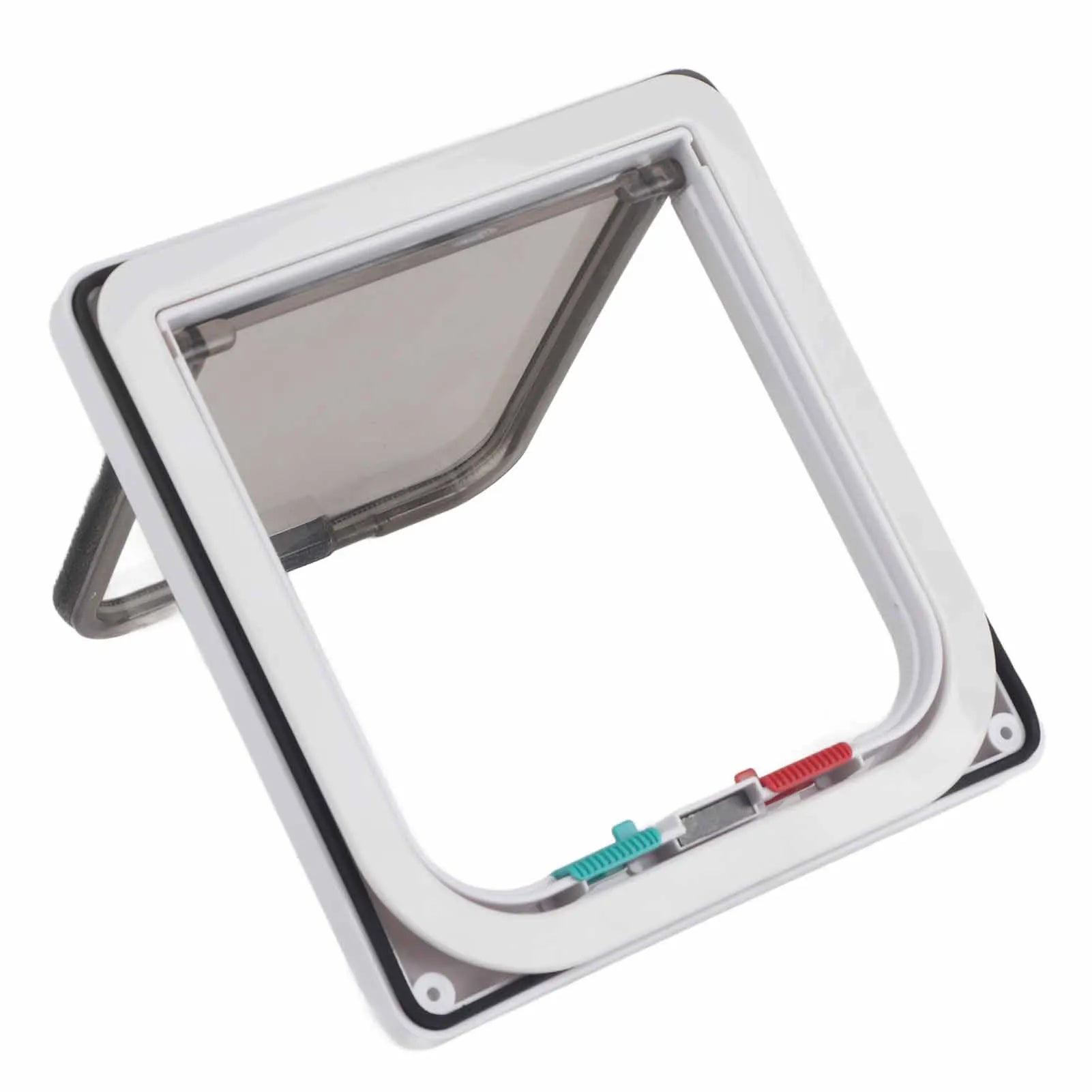 Pet Cat Small Dog Flap Door Plastic 4 Way Lockable Cat Kitten Gate Door For Pet Care Pet Supplies