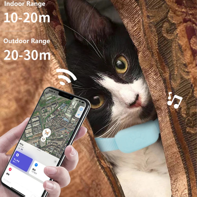 Smart GPS tracker collar for cats and dogs.
Real-time, waterproof, anti-lost tracking via iOS.