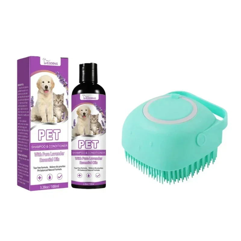 Pet Shampoo Flea Killer Hair Softening Relieve Itching PH Balanced Cleaning Natural Long-lasting Fragrance Mite Removal Dirt