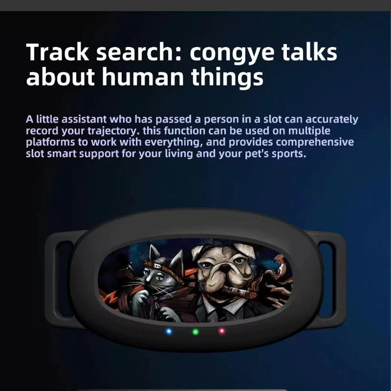 Real-time GPS pet tracker collar for dogs and cats.
Waterproof, long battery, with anti-lost geo-fence.