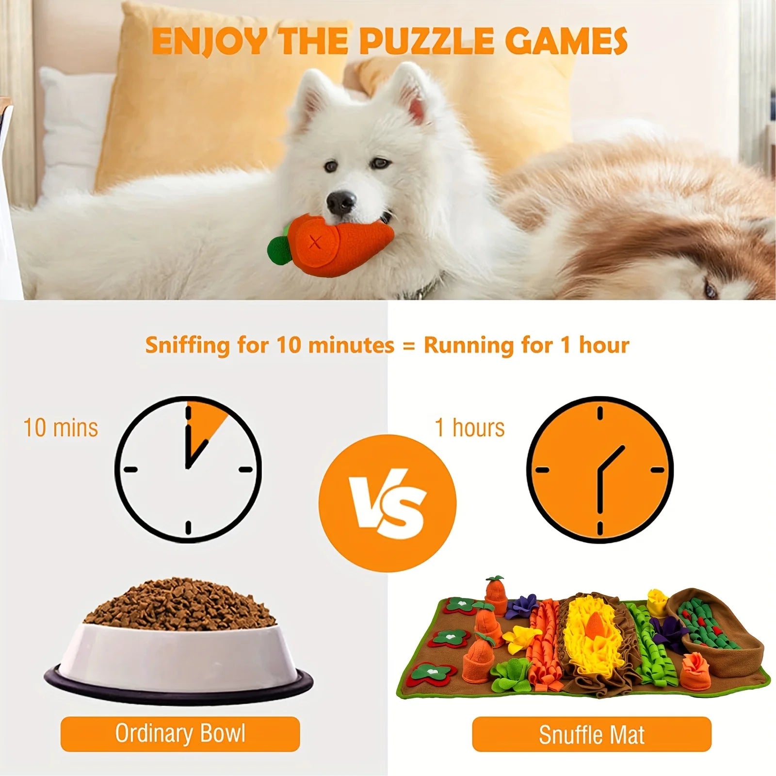 Pet Snuffle Mat for Dogs Sniff Mat Nosework Feeding Mat Slow Feeder Interactive Dog Puzzle Toys for Training and Stress Relief