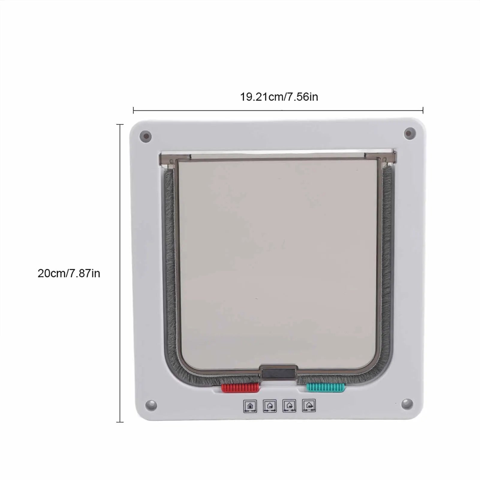 Pet Cat Small Dog Flap Door Plastic 4 Way Lockable Cat Kitten Gate Door For Pet Care Pet Supplies