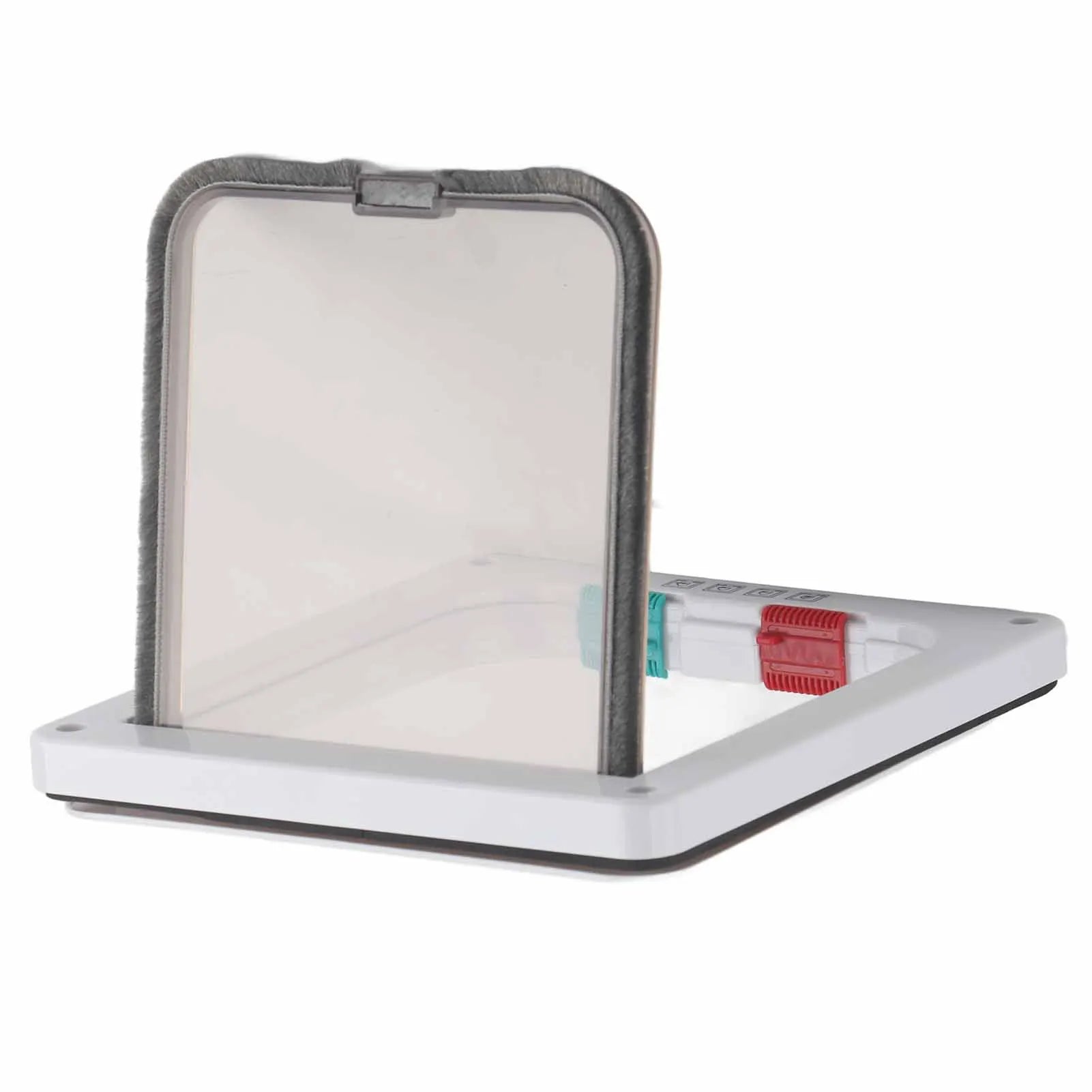 Pet Cat Small Dog Flap Door Plastic 4 Way Lockable Cat Kitten Gate Door For Pet Care Pet Supplies