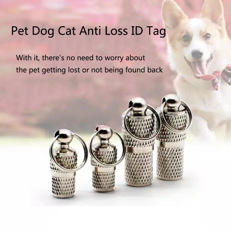 Metal Pet Dog Cat ID Tag Name Address Phone Label Identity Hanging New Silver Personalized Anti Lost Pet Dropshipping Center
