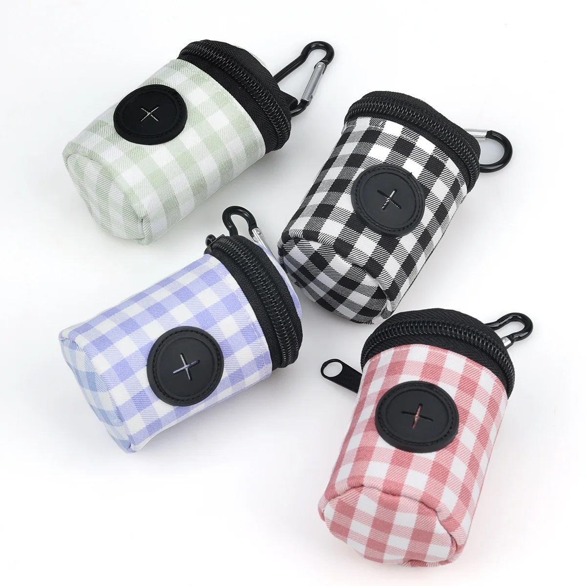 Pet waste bag Checkered pattern Fashionable Easy to carry when going out Waste bag for dog feces Outdoor litter collection bag